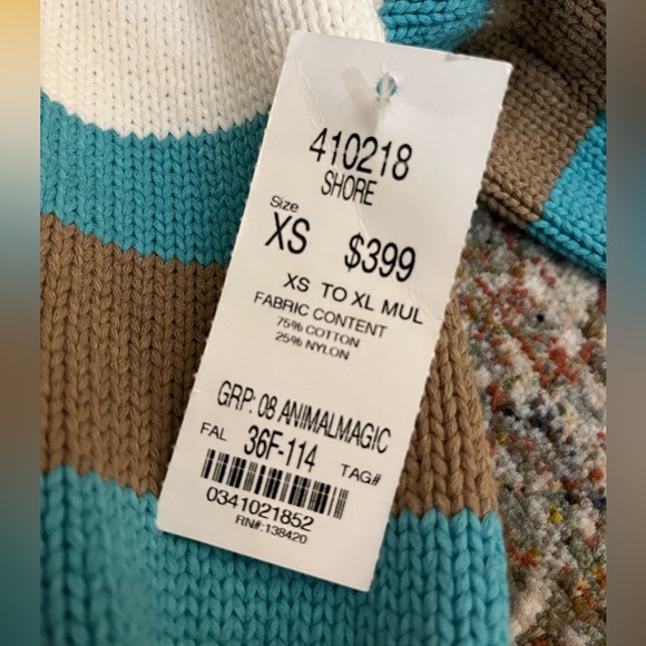 NWT Etcetera knit wrap fringe sweater - Picture 5 of 8